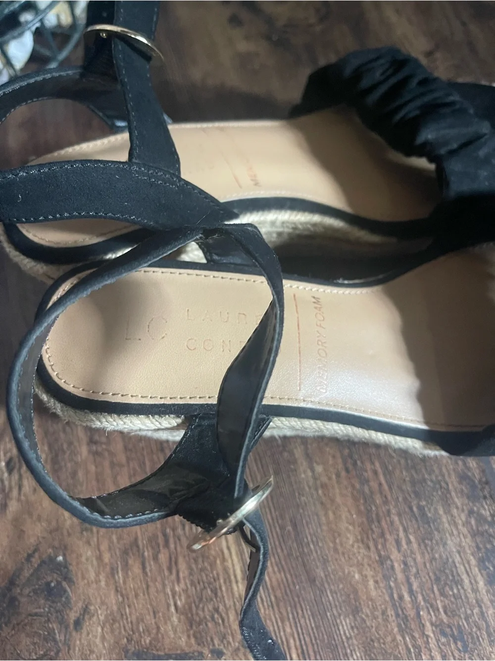 Black Espadrille Wedge Sandals - Women's Summer Heels